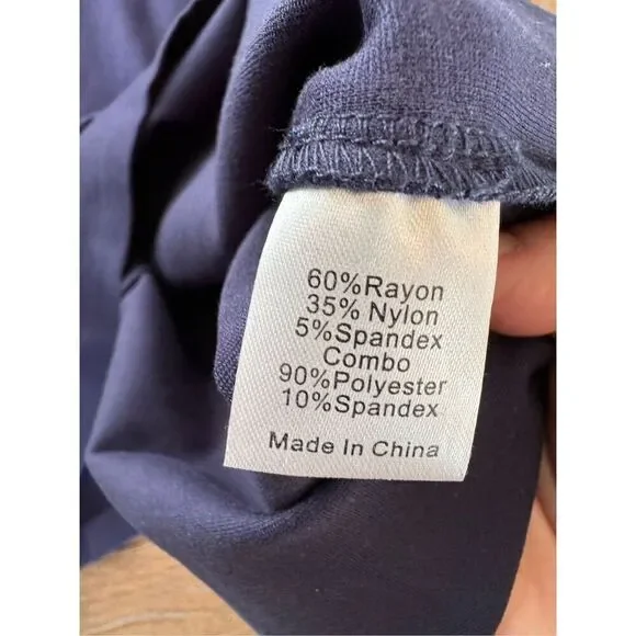 Tuckernuck Dress Women Navy Blue Cowgirl Suede Fringe Long Sleeve Size XSmall - Picture 7 of 9